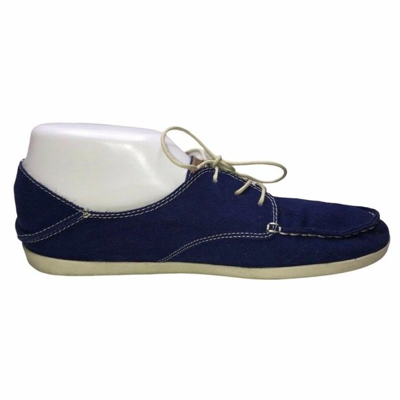 Olukai Helbuna Distressed Blue Canvas Loafers 9 - Picture 5 of 8